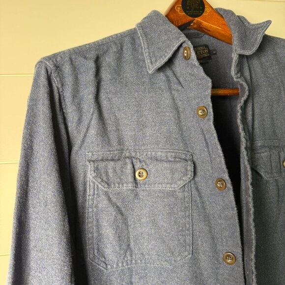 Pendleton Men's Burnside Shirt Button Up Long Sleeve Navy Flannel Size M - Picture 6 of 8